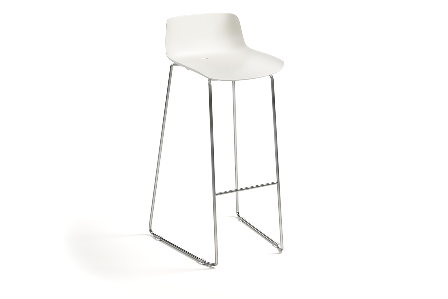 Vesper Demi Back Barstool, White